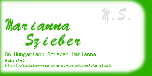 marianna szieber business card